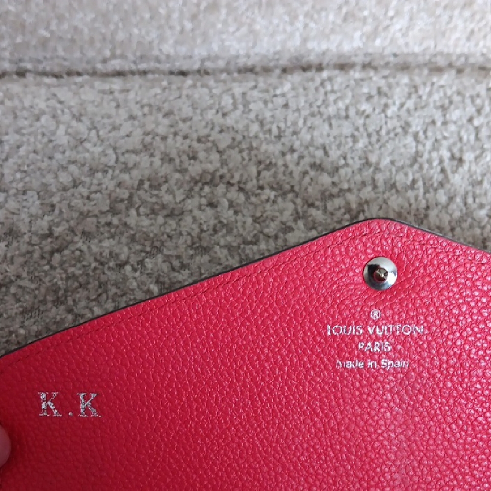 Louis Vuitton Empreinte Sarah Red Leather Envelope Wallet - Picture 5 of 16